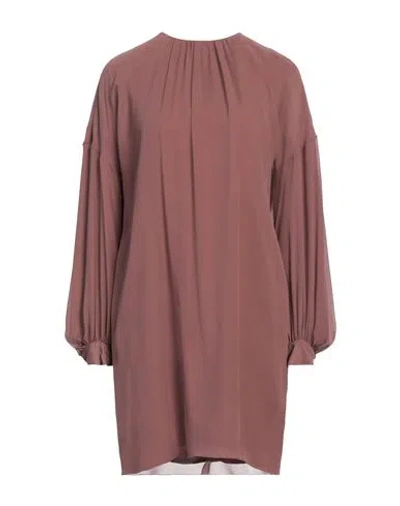 Fabiana Filippi Woman Mini Dress Brown Size 10 Silk