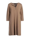 Fabiana Filippi Woman Mini Dress Camel Size 6 Merino Wool