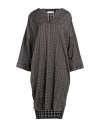 Fabiana Filippi Woman Mini Dress Charcoal Size 12 Cotton, Elastane In Grey
