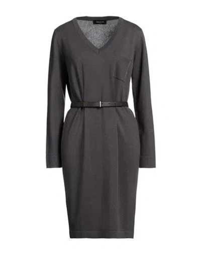 Fabiana Filippi Woman Mini Dress Grey Size 4 Virgin Wool, Silk, Cashmere In Gray