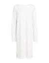 Fabiana Filippi Woman Mini Dress Ivory Size 8 Merino Wool In Multi