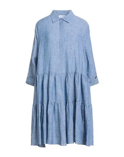 Fabiana Filippi Woman Mini Dress Light Blue Size 14 Cotton, Ecobrass