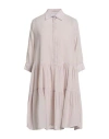 Fabiana Filippi Woman Mini Dress Light Brown Size 2 Cotton, Ecobrass In Neutral