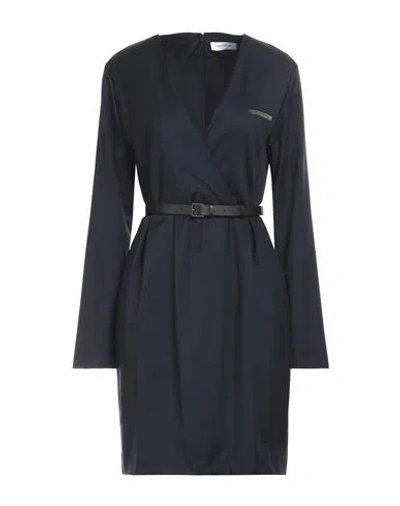 Fabiana Filippi Woman Mini Dress Midnight Blue Size 10 Polyester, Elastane