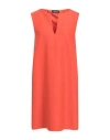 Fabiana Filippi Woman Mini Dress Orange Size 10 Polyester, Virgin Wool, Elastane