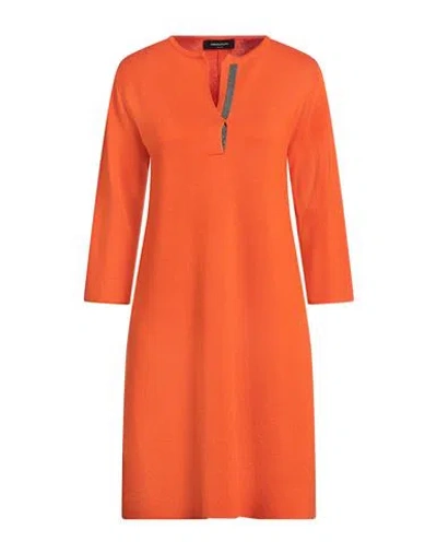 Fabiana Filippi Woman Mini Dress Orange Size 8 Merino Wool