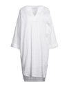Fabiana Filippi Woman Mini Dress White Size 12 Cotton, Elastane In White