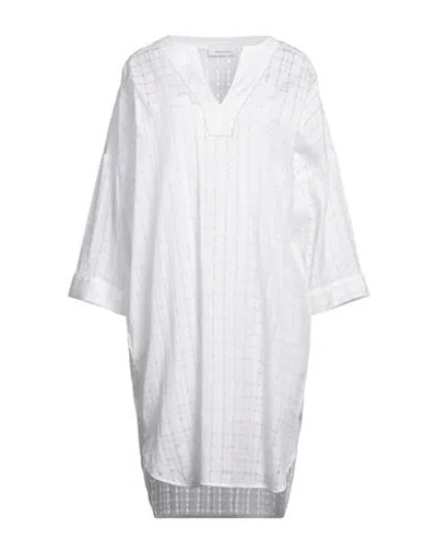 Fabiana Filippi Woman Mini Dress White Size 12 Cotton, Elastane