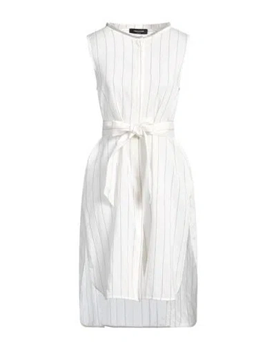 Fabiana Filippi Woman Mini Dress White Size 12 Linen, Viscose, Silk, Cotton