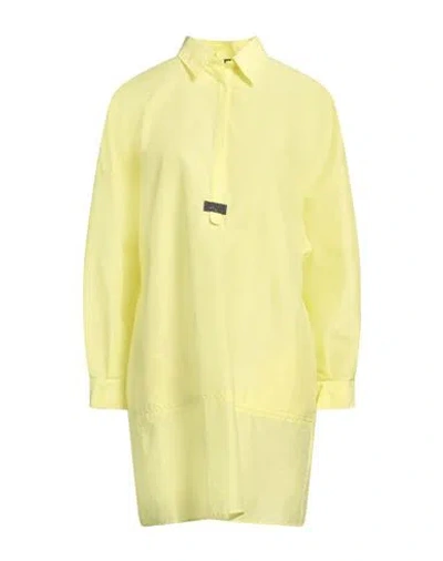 Fabiana Filippi Woman Mini Dress Yellow Size 6 Polyester, Silk, Cotton, Ecobrass