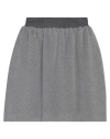 Fabiana Filippi Woman Mini Skirt Grey Size 4 Virgin Wool In Grey
