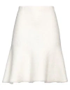 Fabiana Filippi Woman Mini Skirt Ivory Size 6 Cashmere, Elastane, Silk, Viscose, Polyester