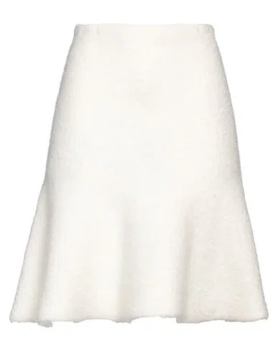 Fabiana Filippi Woman Mini Skirt Ivory Size 6 Cashmere, Elastane, Silk, Viscose, Polyester