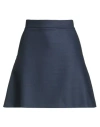 Fabiana Filippi Woman Mini Skirt Navy Size 10 Polyester, Virgin Wool, Elastane In Blue
