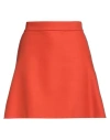 Fabiana Filippi Woman Mini Skirt Orange Size 6 Polyester, Virgin Wool, Elastane In Orange