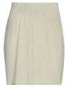 Fabiana Filippi Woman Mini Skirt Sage Green Size 4 Virgin Wool, Silk, Cashmere, Alpaca Wool, Polyest In Sage Green