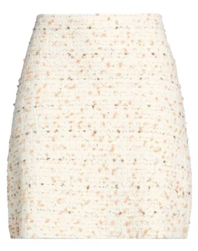 Fabiana Filippi Woman Mini Skirt White Size 8 Virgin Wool, Alpaca Wool, Polyamide, Silk, Cashmere