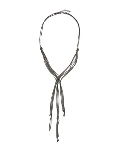 Fabiana Filippi Woman Necklace Charcoal Size - Ecobrass In Gray