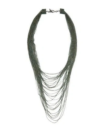 Fabiana Filippi Woman Necklace Green Size - Ecobrass