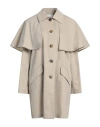 Fabiana Filippi Woman Overcoat & Trench Coat Beige Size 4 Cotton, Polyamide In Beige