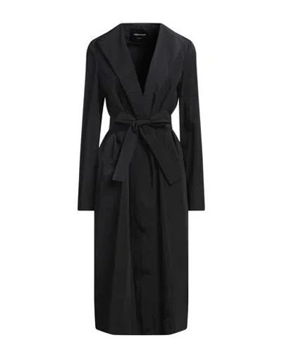 Fabiana Filippi Woman Overcoat & Trench Coat Black Size 8 Polyamide