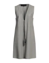 Fabiana Filippi Woman Overcoat & Trench Coat Grey Size 4 Leather, Ecobrass In Grey