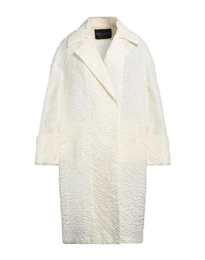 Fabiana Filippi Woman Overcoat & Trench Coat Ivory Size 4 Polyester, Polyamide In White