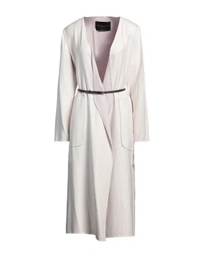 Fabiana Filippi Woman Overcoat & Trench Coat Light Grey Size 6 Cashmere, Silk, Leather