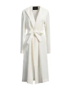 Shop Fabiana Filippi Woman Overcoat & Trench Coat White Size 10 Viscose, Linen