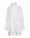 Shop Fabiana Filippi Woman Overcoat & Trench Coat White Size 6 Cotton, Polyester
