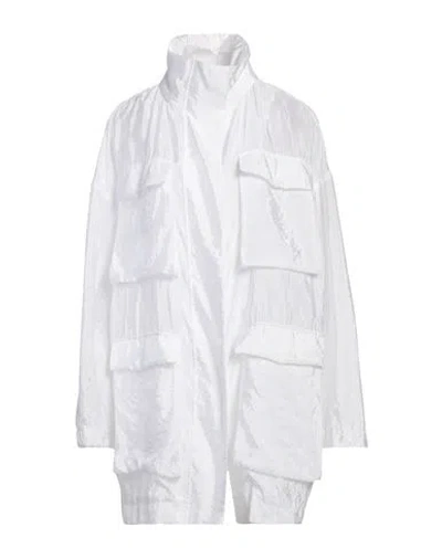 Fabiana Filippi Woman Overcoat & Trench Coat White Size 6 Cotton, Polyester