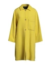 Fabiana Filippi Woman Overcoat & Trench Coat Yellow Size 8 Virgin Wool, Polyamide, Elastane In Green