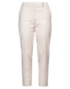 Fabiana Filippi Woman Pants Beige Size 12 Polyester, Elastane, Ecobrass