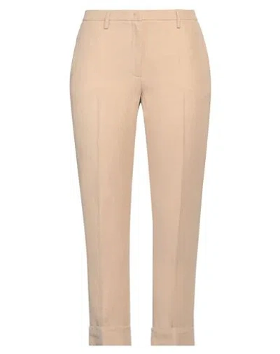 Fabiana Filippi Woman Pants Beige Size 14 Viscose, Linen