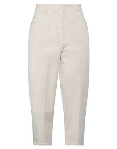 Fabiana Filippi Woman Pants Beige Size 6 Cotton, Elastane In Neutral