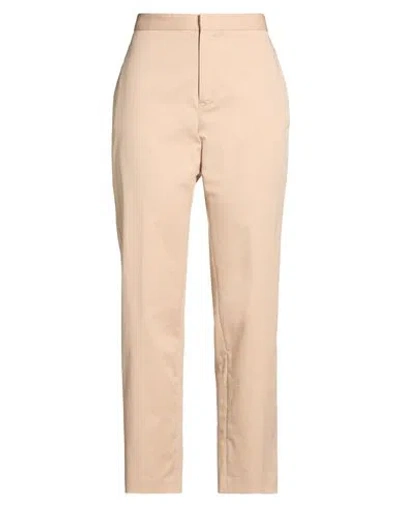 Fabiana Filippi Woman Pants Beige Size 6 Virgin Wool, Linen, Viscose, Ecobrass In Neutral