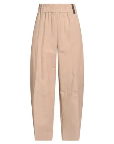 Fabiana Filippi Woman Pants Beige Size 8 Virgin Wool, Cotton In Nude