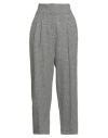 Fabiana Filippi Woman Pants Black Size 4 Virgin Wool, Cotton, Polyester In Gray