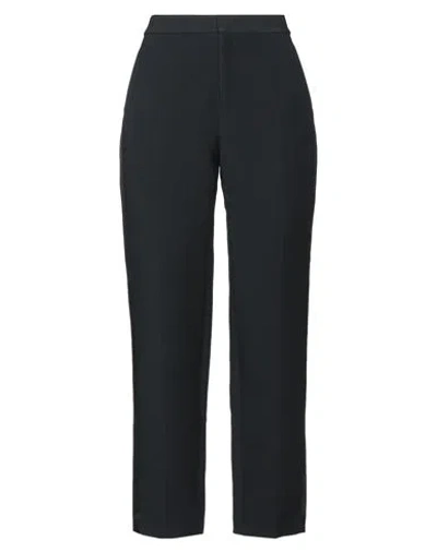 FABIANA FILIPPI FABIANA FILIPPI WOMAN PANTS BLACK SIZE 4 WOOL, SILK, VISCOSE