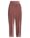 Fabiana Filippi Pleated Details Casual Pants In Brown