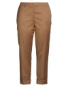 Fabiana Filippi Woman Pants Camel Size 12 Virgin Wool, Polyamide, Elastane, Brass In Brown