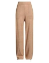 Fabiana Filippi Woman Pants Camel Size 4 Alpaca Wool, Cotton In Brown