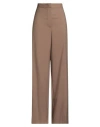 Fabiana Filippi Woman Pants Camel Size 8 Merino Wool In Brown