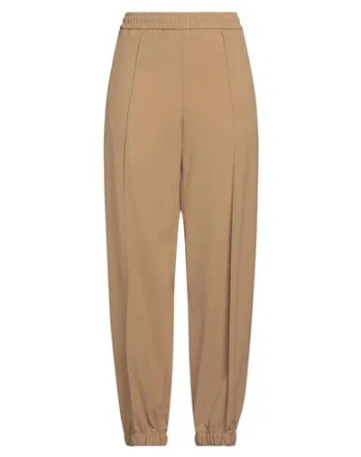 Fabiana Filippi Woman Pants Camel Size 8 Polyester, Viscose, Elastane In Beige