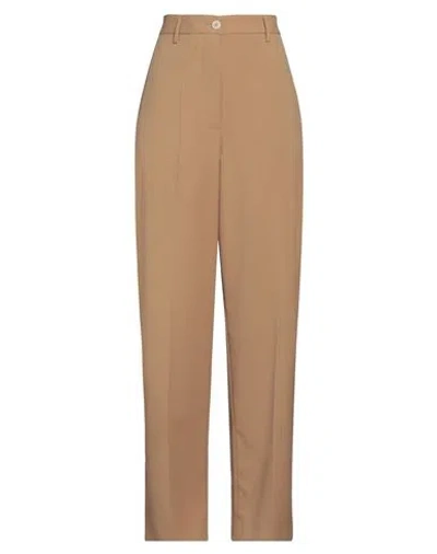 Fabiana Filippi Woman Pants Camel Size 4 Polyester, Viscose, Elastane In Beige