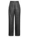 Fabiana Filippi Woman Pants Charcoal Size 6 Linen, Polyamide, Ecobrass In Grey