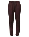 Fabiana Filippi Woman Pants Chocolate Brown Size 10 Virgin Wool, Polyamide, Elastane, Brass
