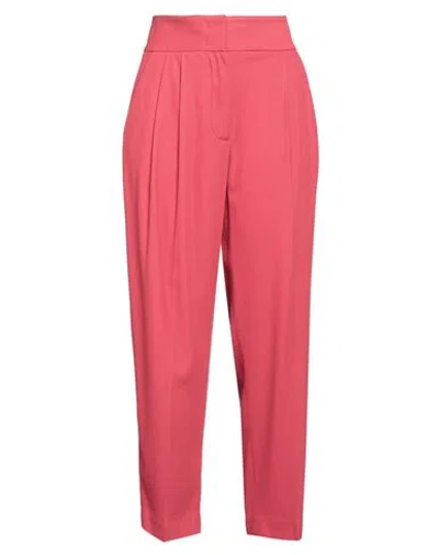 Fabiana Filippi Woman Pants Coral Size 4 Viscose, Lyocell, Virgin Wool, Elastane In Red