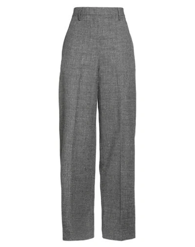 Fabiana Filippi Woman Pants Grey Size 12 Wool, Linen, Polyamide, Cotton In Gray
