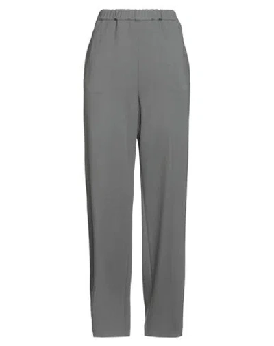 Fabiana Filippi Woman Pants Grey Size 14 Viscose, Polyamide, Elastane, Brass In Gray